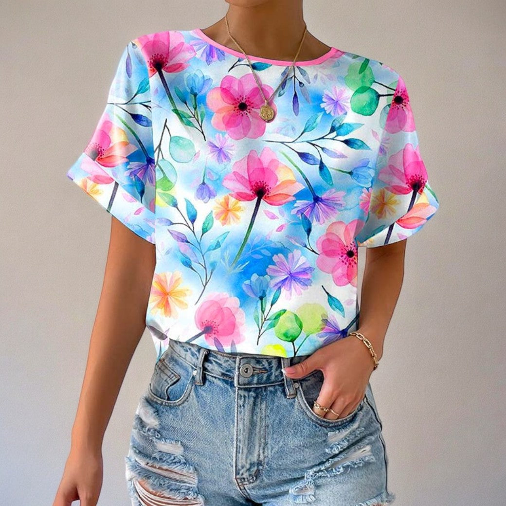 Flower Pattern T-Shirt