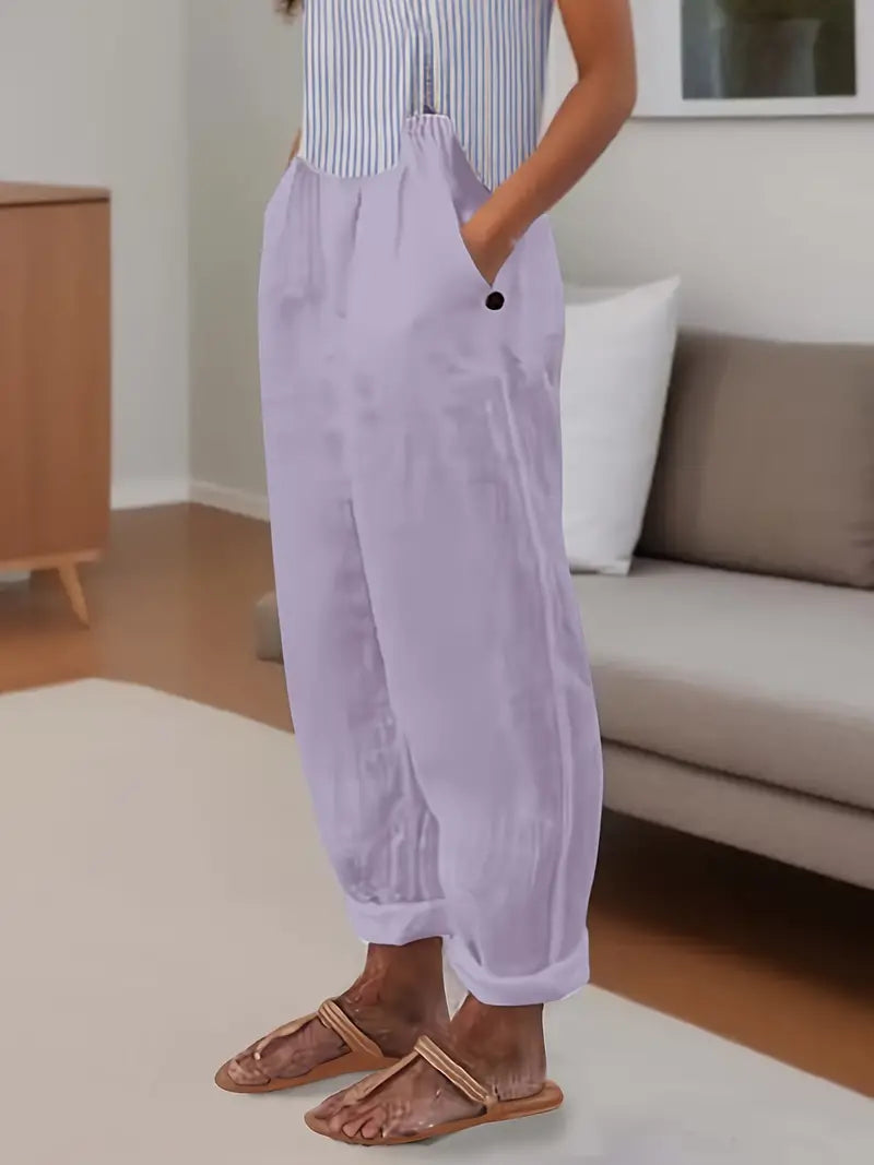 Sara | Trousers with Soft Waistband and Side Pockets