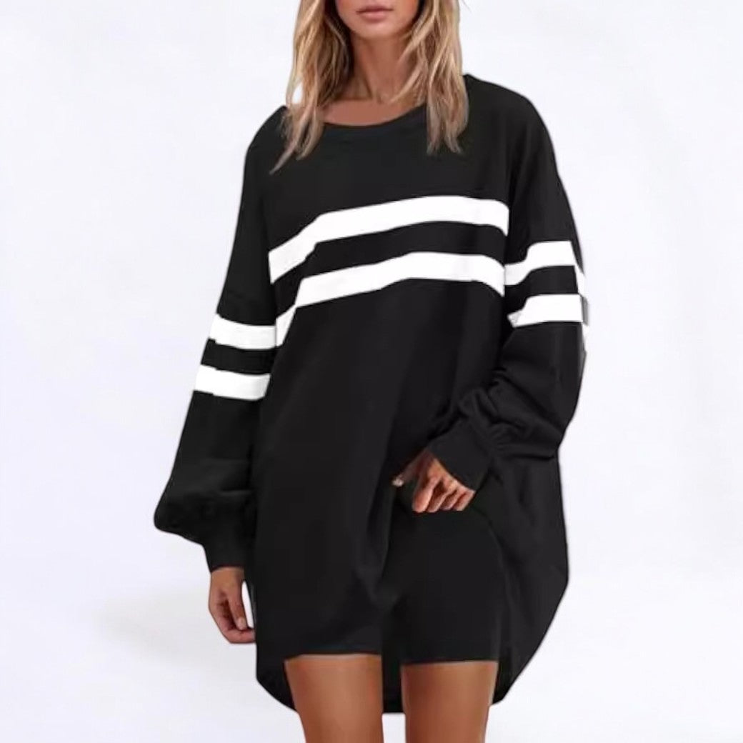 Sofie | Trendy Knit Sweater with Sports Stripes