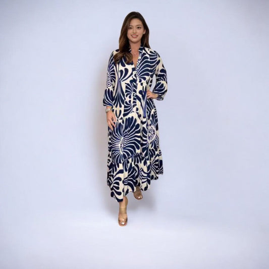 Lea | Comfortable Maxi Dress with Floral Print