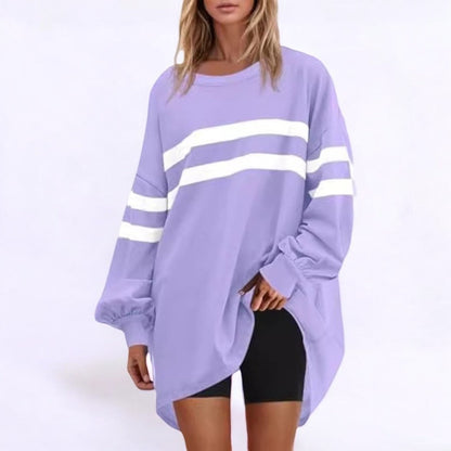 Sofie | Trendy Knit Sweater with Sports Stripes