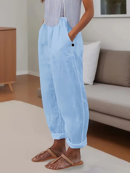 Sara | Trousers with Soft Waistband and Side Pockets