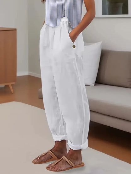 Sara | Trousers with Soft Waistband and Side Pockets