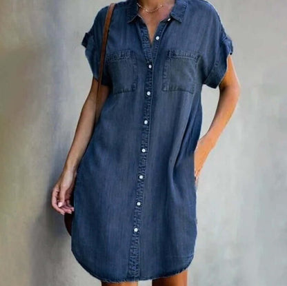 HANNAH™ | Women's Summer Dress In Jeans Style