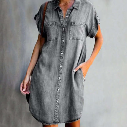 HANNAH™ | Women's Summer Dress In Jeans Style