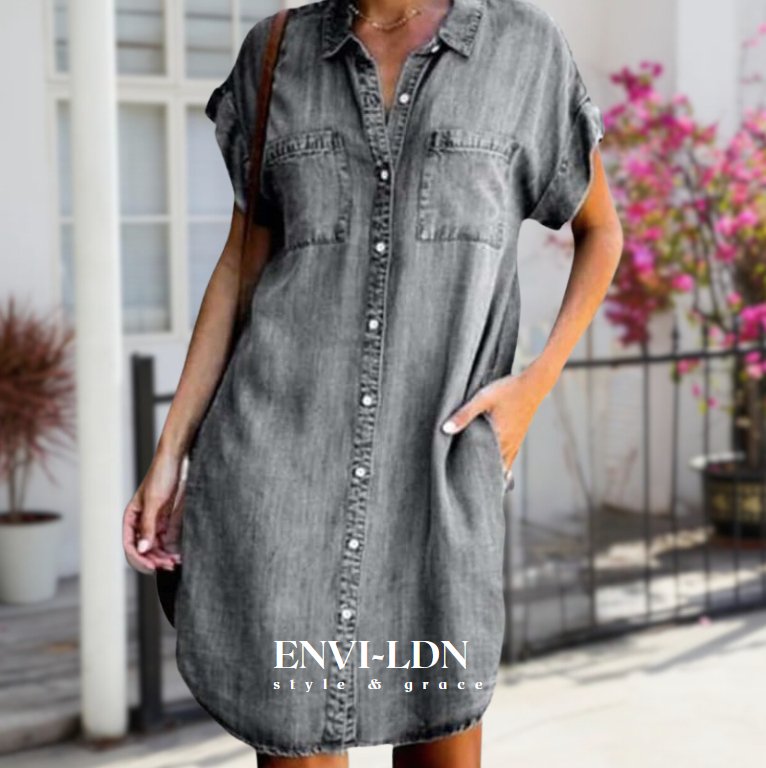 HANNAH™ | Women's Summer Dress In Jeans Style