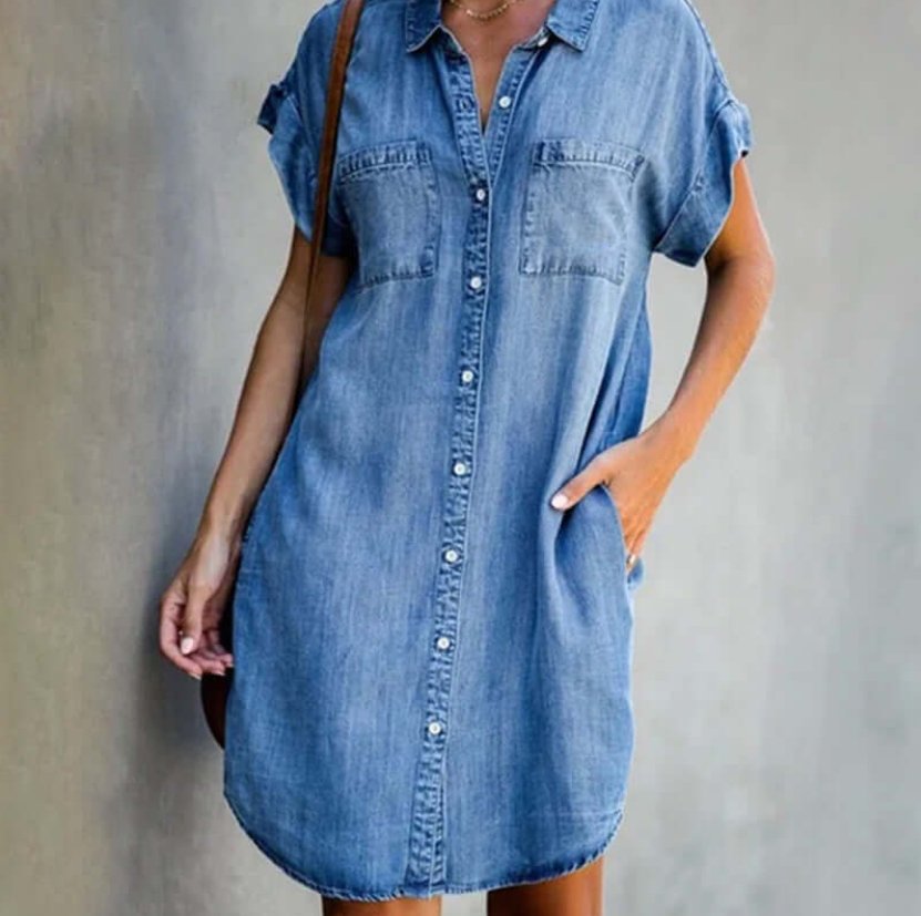 HANNAH™ | Women's Summer Dress In Jeans Style