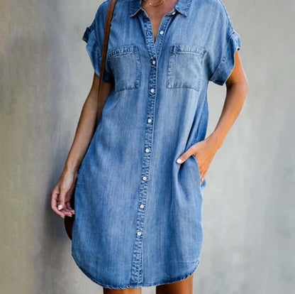 HANNAH™ | Women's Summer Dress In Jeans Style