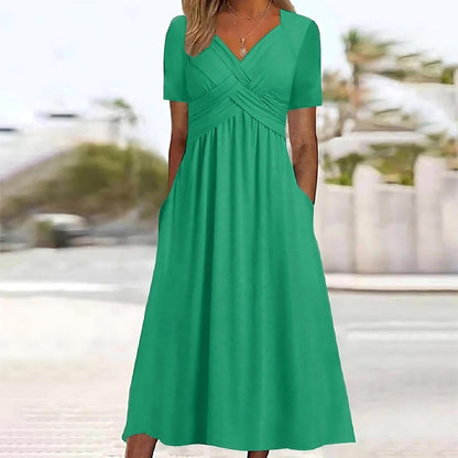 JAMAICA™ Elegant midi dress with tummy control