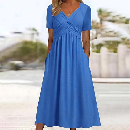 JAMAICA™ Elegant midi dress with tummy control