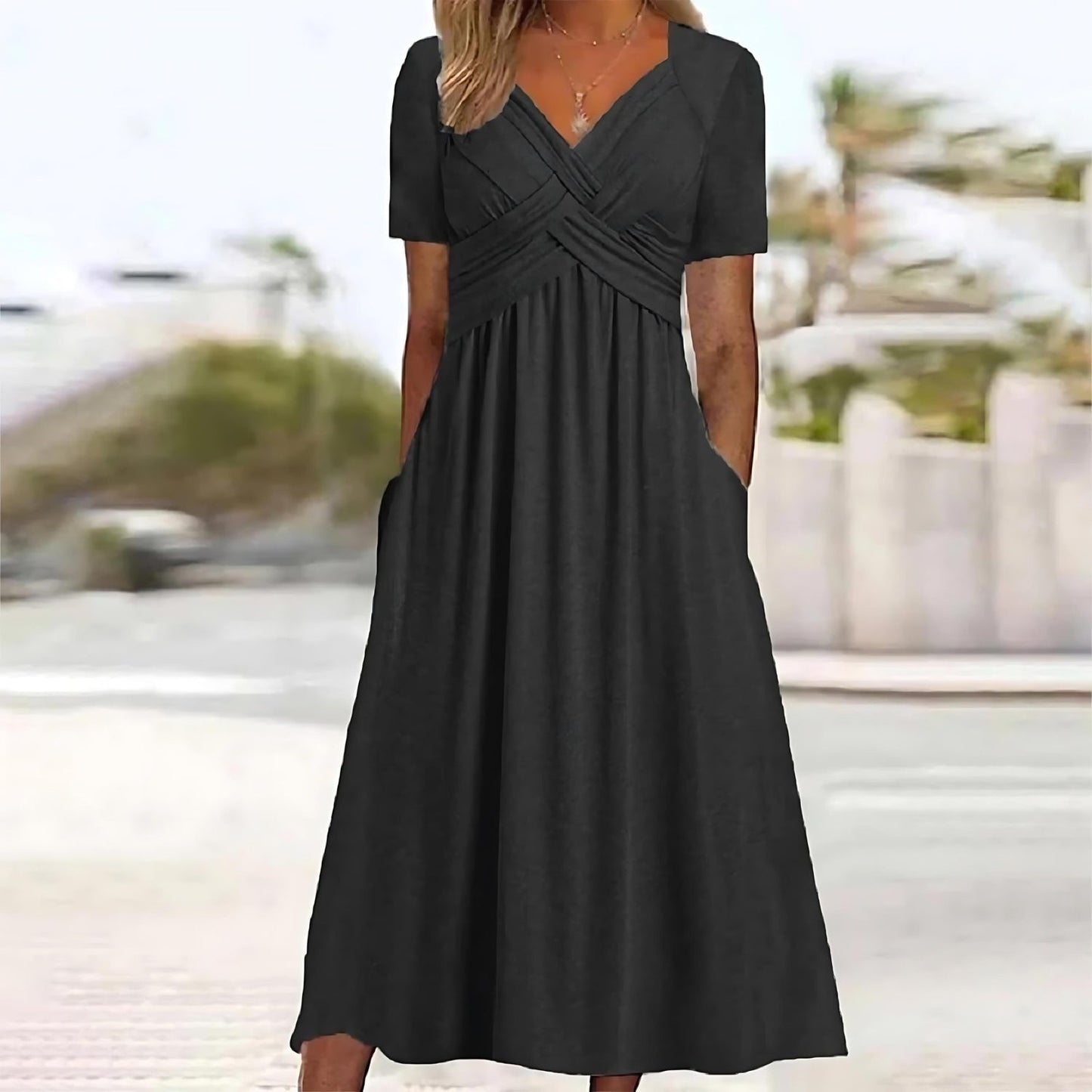 JAMAICA™ Elegant midi dress with tummy control