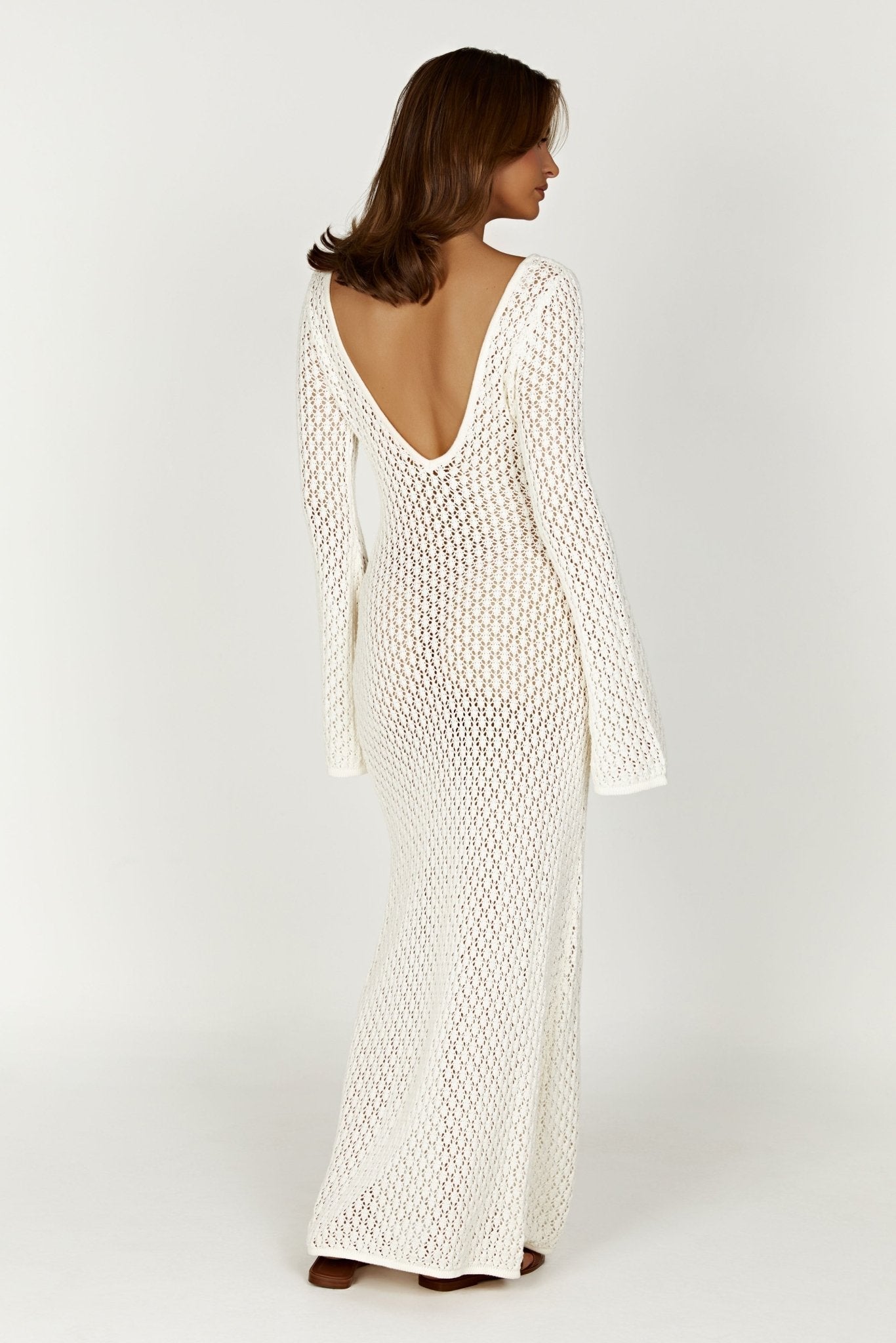 Zara™ | Mesh White Maxi Dress